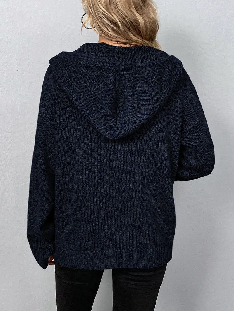 Sweter z kapturem - Mila-Szary-S-Trend Polska