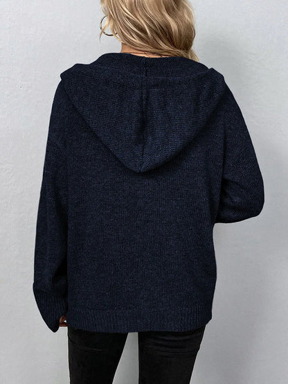 Sweter z kapturem - Mila-Szary-S-Trend Polska