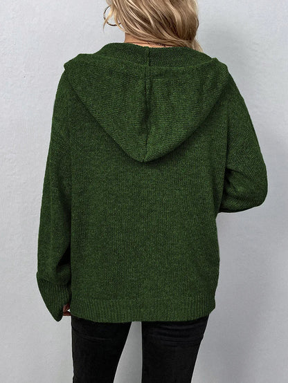 Sweter z kapturem - Mila-Szary-S-Trend Polska