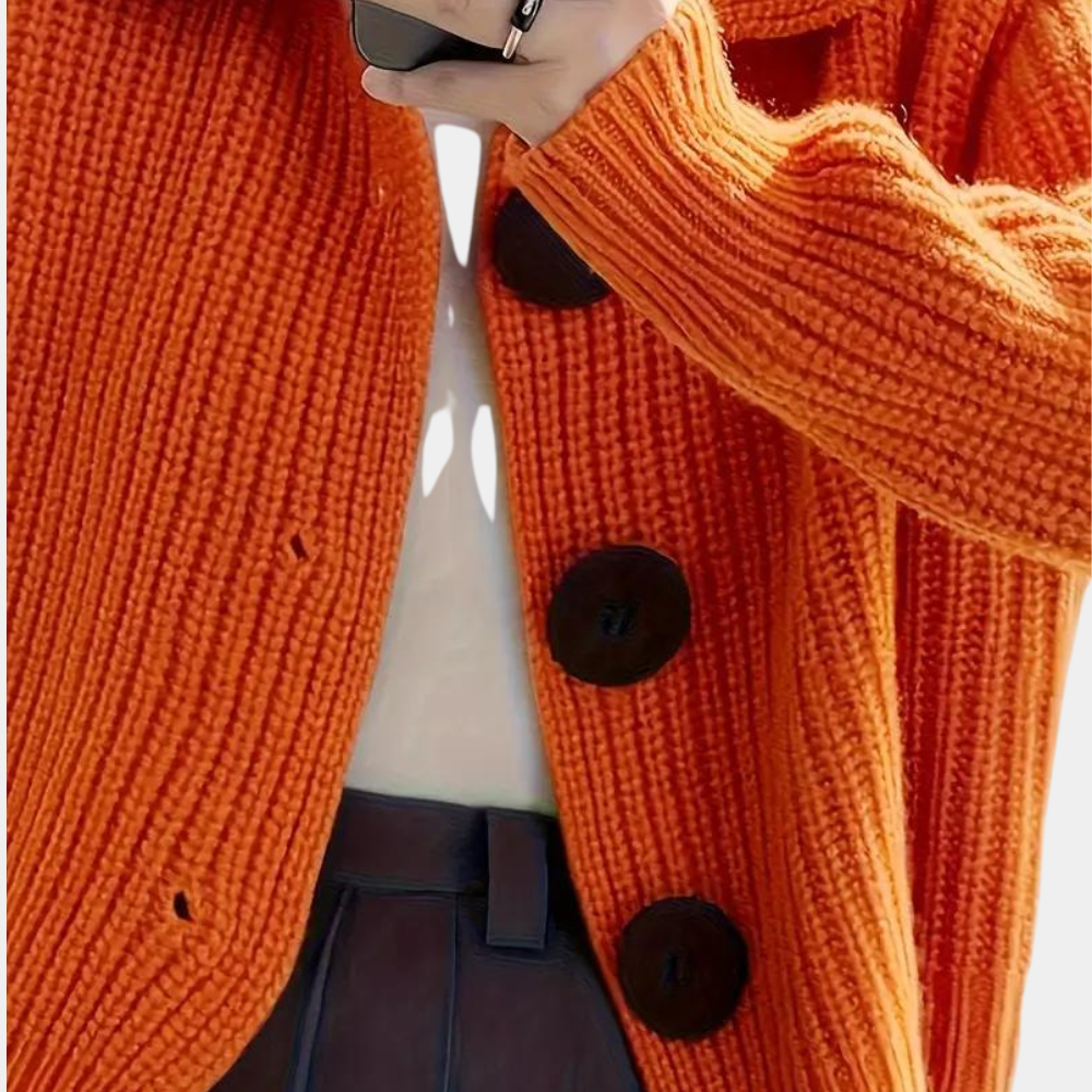 Trendy Pomarańczowy Żenski Sweter - Romy-XS-Trend Polska