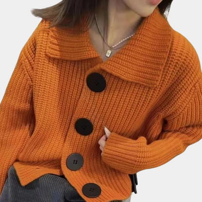 Trendy Pomarańczowy Żenski Sweter - Romy-XS-Trend Polska