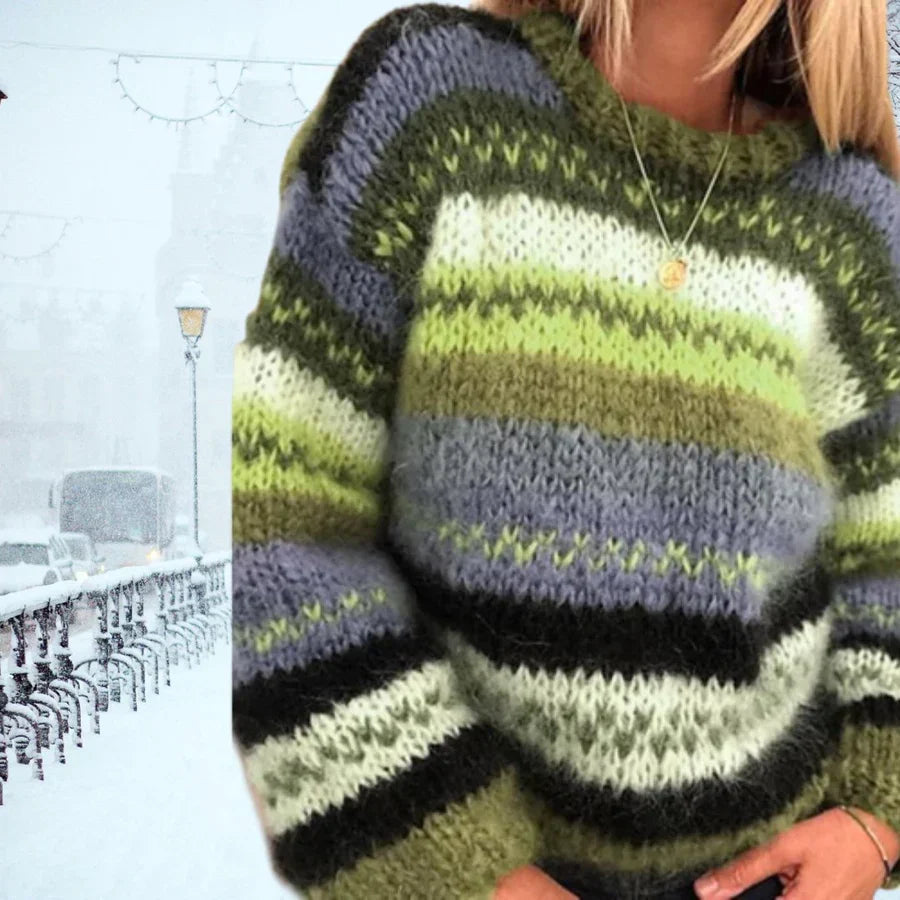 Vintage Ręcznie Robiony Sweter Damski - Celeste-Zielony-S-Trend Polska