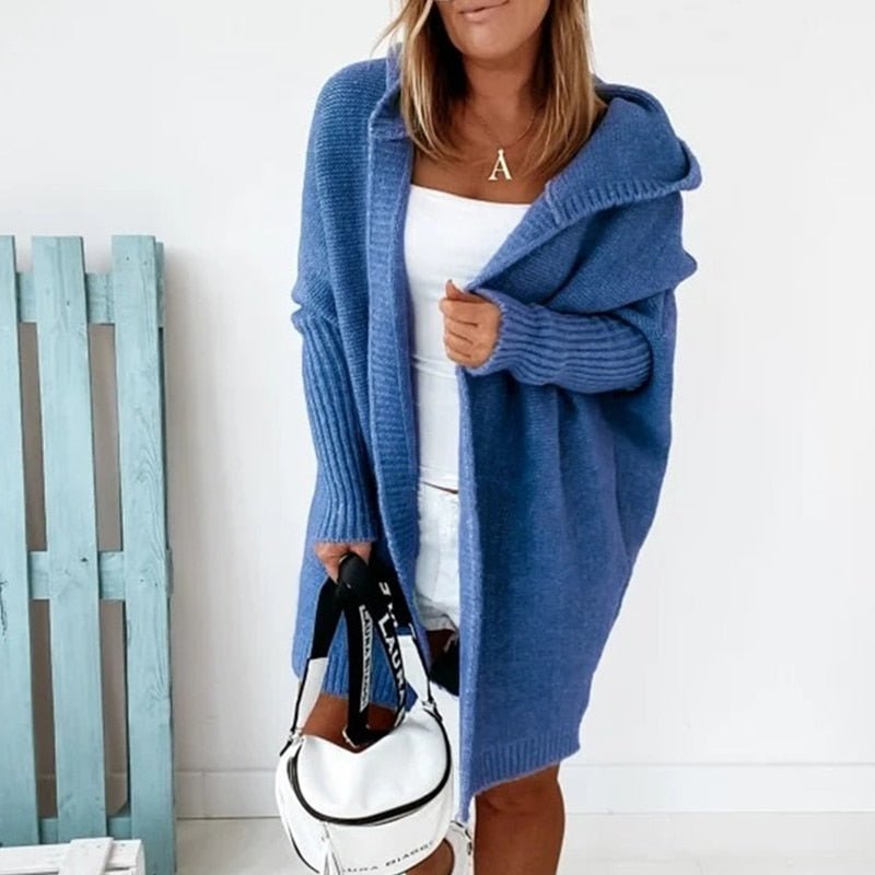 Wełniany kardigan na jesień - CuddleWrap-Niebieski-S (32-34)-Trend Polska