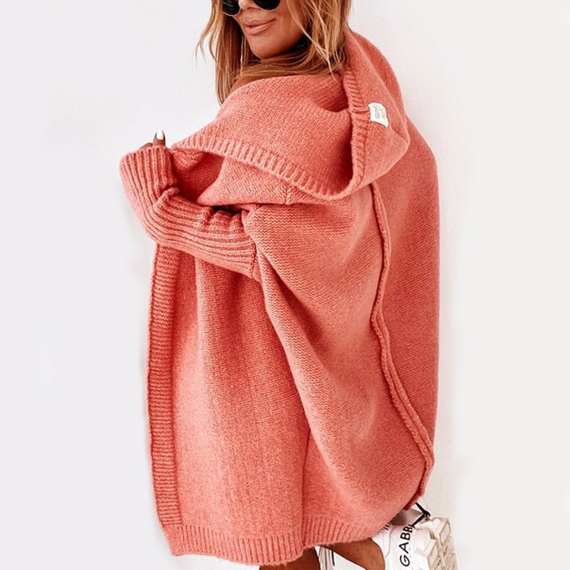Wełniany kardigan na jesień - CuddleWrap-Pomarańczowy-S (32-34)-Trend Polska