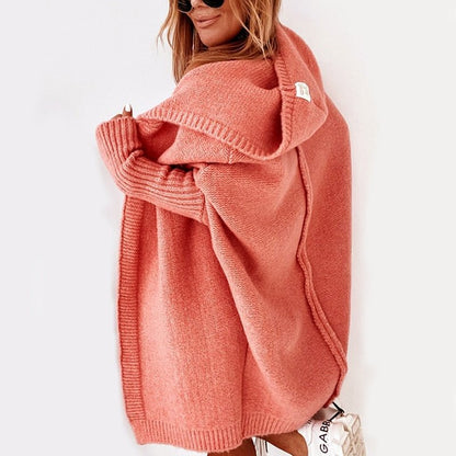 Wełniany kardigan na jesień - CuddleWrap-Pomarańczowy-S (32-34)-Trend Polska