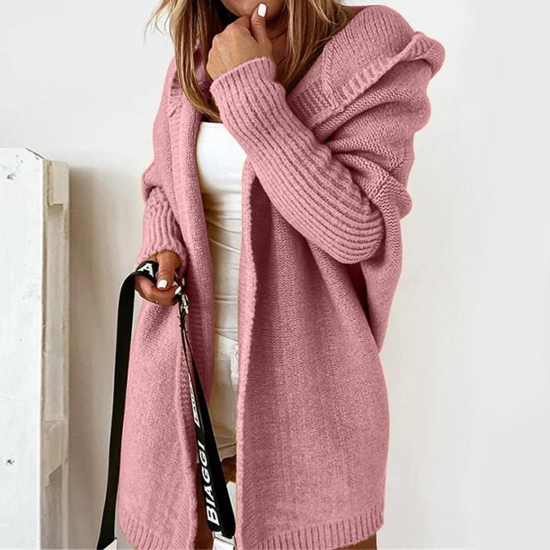 Wełniany kardigan na jesień - CuddleWrap-Różowy-S (32-34)-Trend Polska