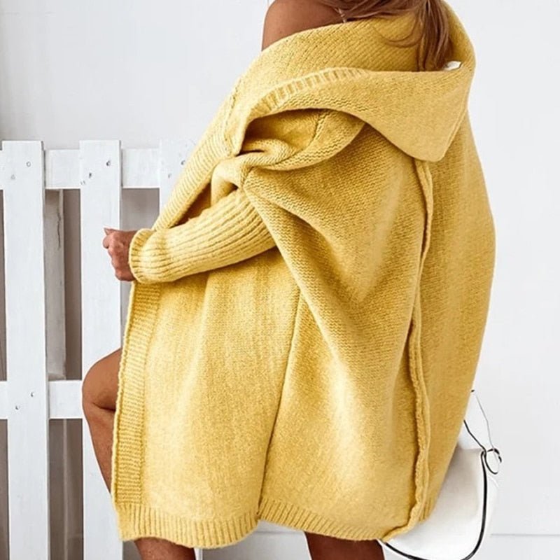 Wełniany kardigan na jesień - CuddleWrap-Szary-S (32-34)-Trend Polska