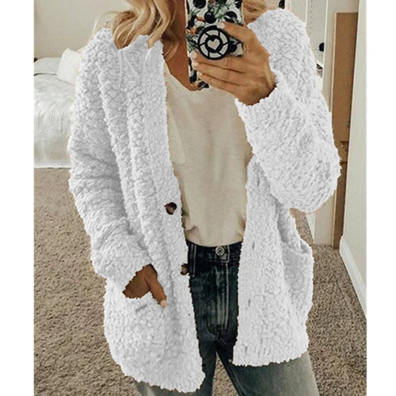 Wygodny damski sweter - Lisa-Biały-S-Trend Polska