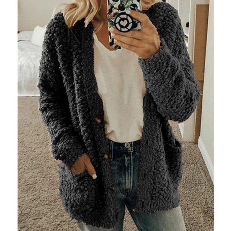 Wygodny damski sweter - Lisa-Czarny-S-Trend Polska