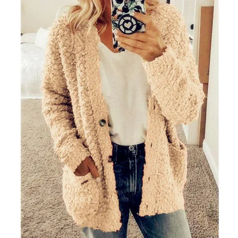 Wygodny damski sweter - Lisa-Khaki-S-Trend Polska