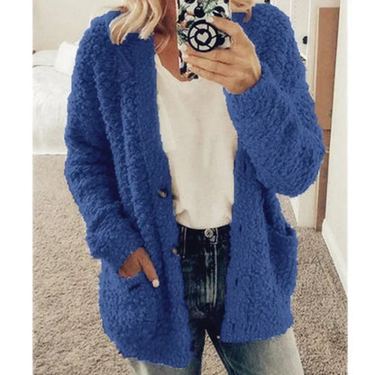 Wygodny damski sweter - Lisa-Niebieski-S-Trend Polska